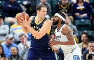 Action from Memphis Grizzlies v Indiana Pacers game